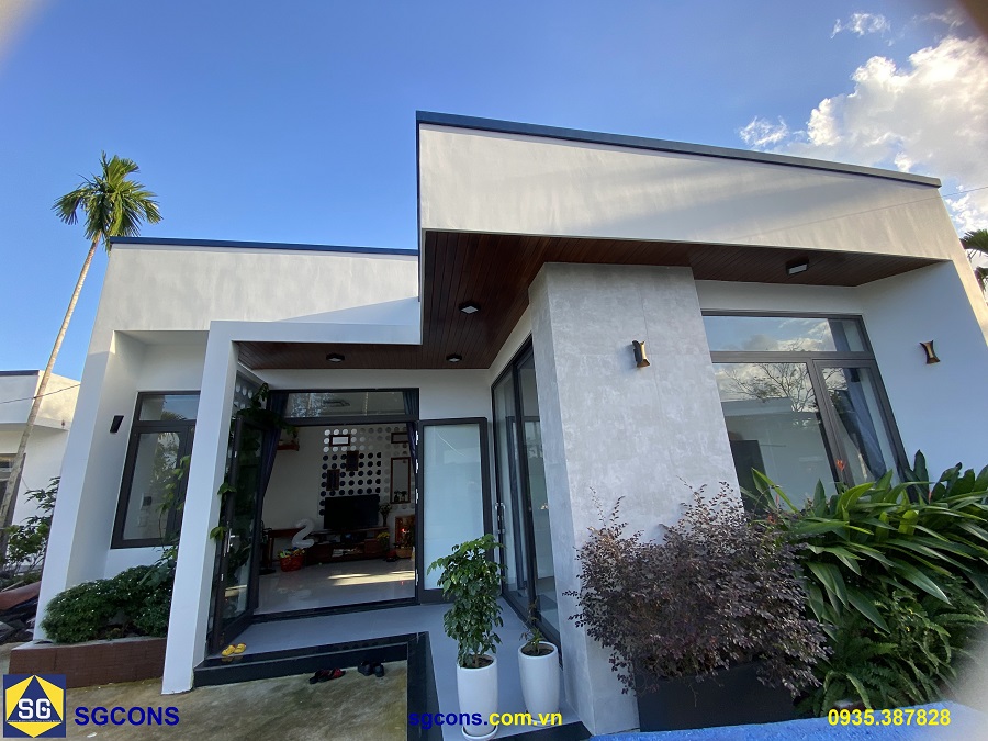 Mẫu nhà 1 tầng ba phòng ngủ hiện đại