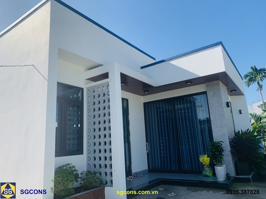 Mẫu nhà 1 tầng ba phòng ngủ hiện đại