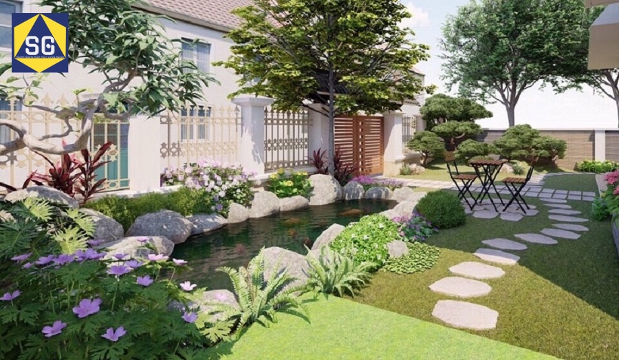 Thiết kế sân vườn cho nhà ống