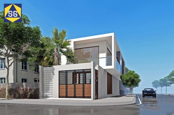 thiết kế nhà phố 2 mặt tiền 6x20m