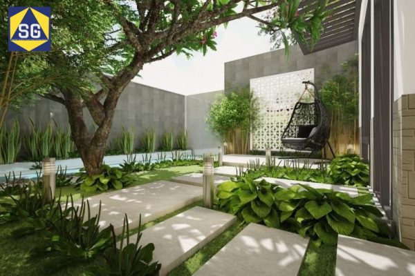 Thiết kế sân trước nhà phố