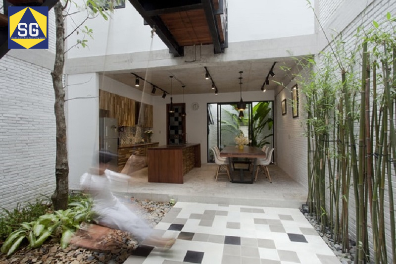 Thiết kế sân trước nhà phố