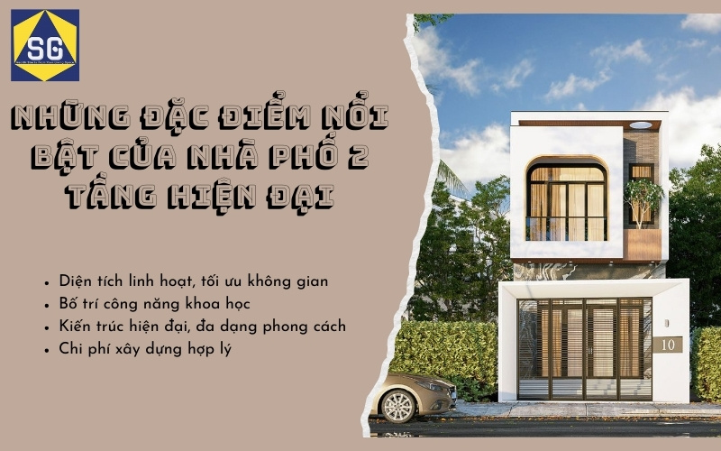 nhà phố 2 tầng hiện đại