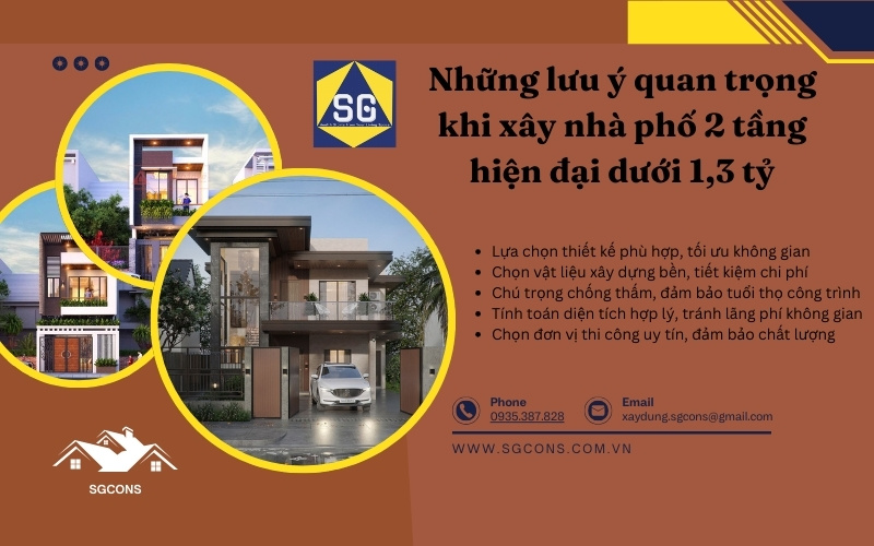 nhà phố 2 tầng hiện đại