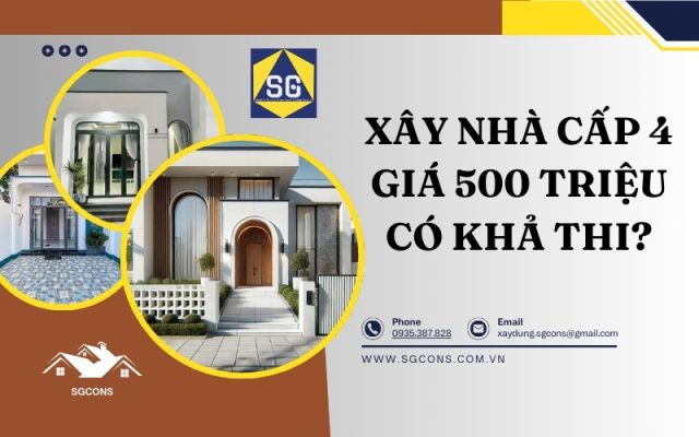 Xây nhà cấp 4 giá 500 triệu