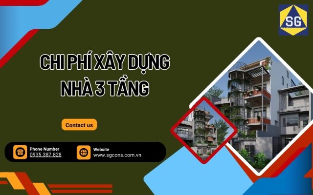 Chi phí xây dựng nhà 3 tầng