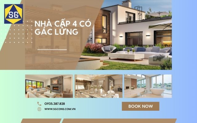 nhà cấp 4 có gác lửng