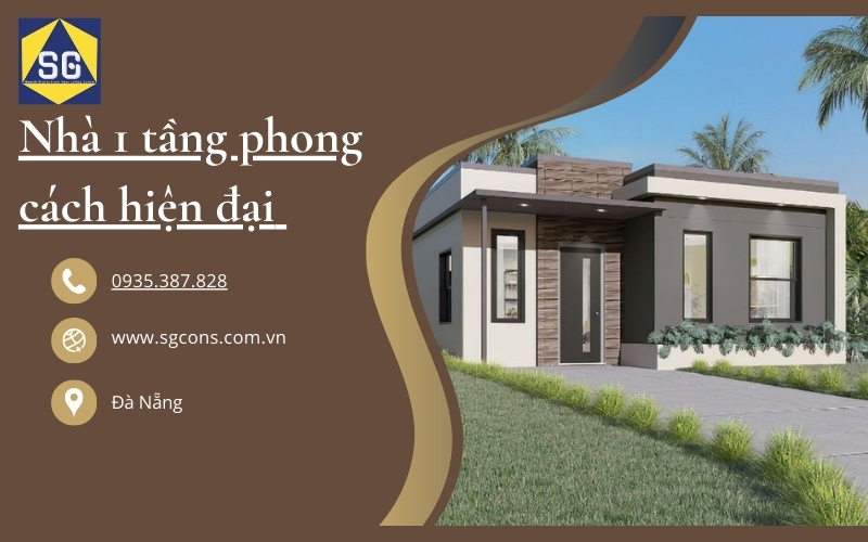 thiết kế nhà 1 tầng