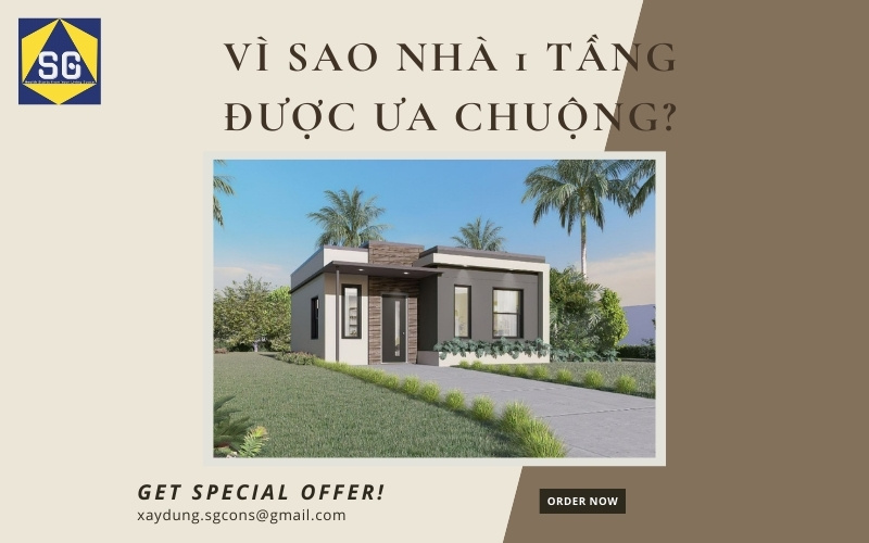thiết kế nhà 1 tầng