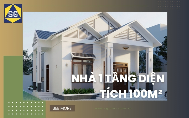 thiết kế nhà 1 tầng