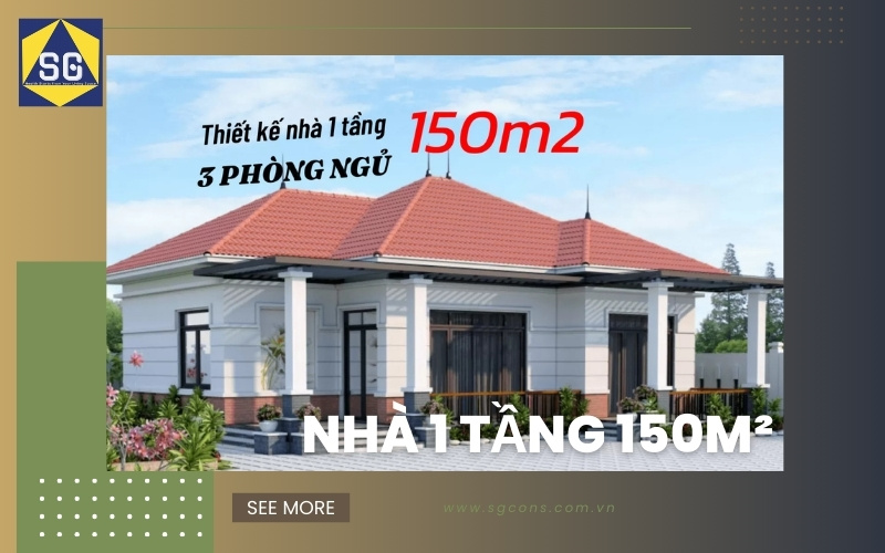 thiết kế nhà 1 tầng