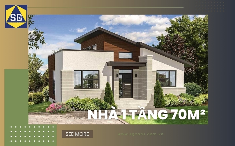 thiết kế nhà 1 tầng