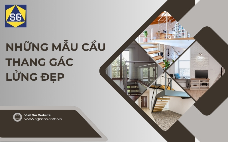 những mẫu cầu thang gác lửng đẹp