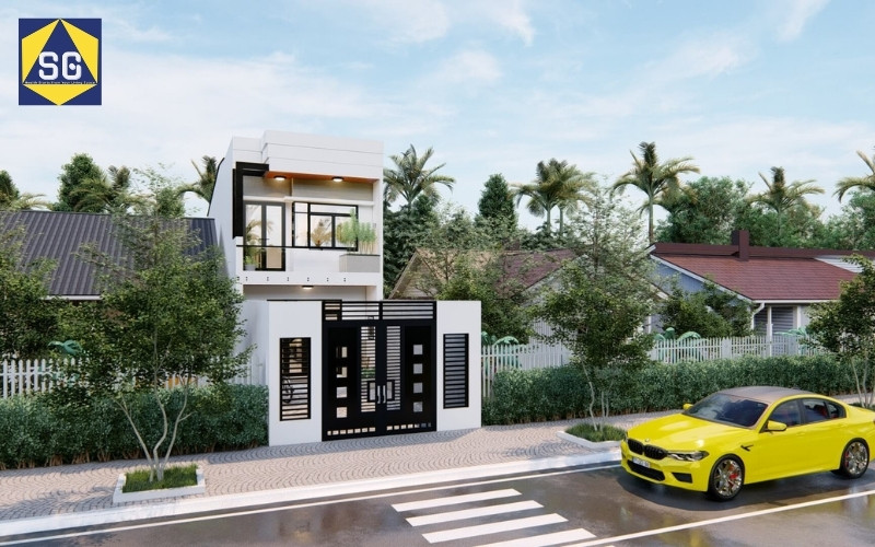 thiết kế nhà 5x25m có gara