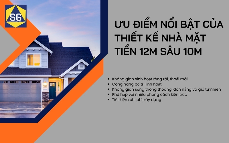 thiết kế nhà mặt tiền 12m sâu 10m