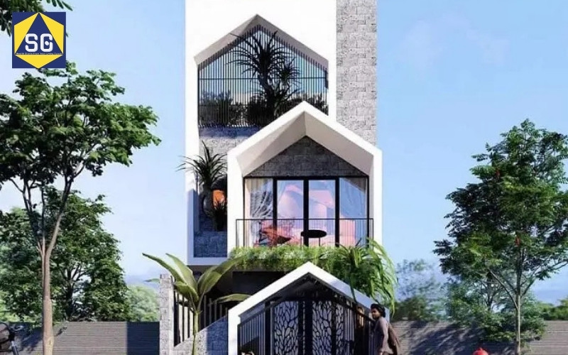 thiết kế nhà mặt tiền 8m sâu 12m