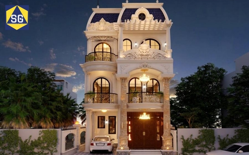 thiết kế nhà mặt tiền 8m sâu 12m