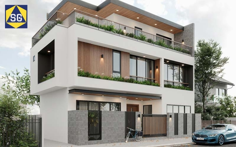 thiết kế nhà mặt tiền 8m sâu 12m