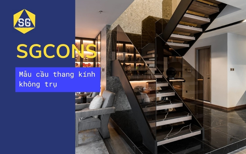 Mẫu cầu thang kính đẹp hiện đại Mẫu cầu thang kính đẹp hiện đại