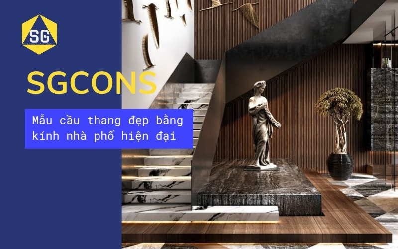 Mẫu cầu thang kính đẹp hiện đại Mẫu cầu thang kính đẹp hiện đại
