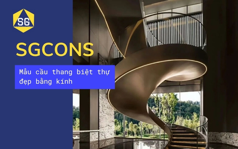 Mẫu cầu thang kính đẹp hiện đại Mẫu cầu thang kính đẹp hiện đại