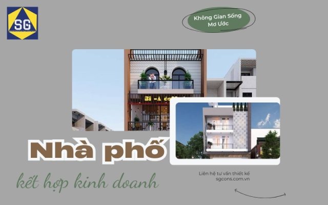 mẫu nhà phố kết hợp kinh doanh mặt tiền 8m