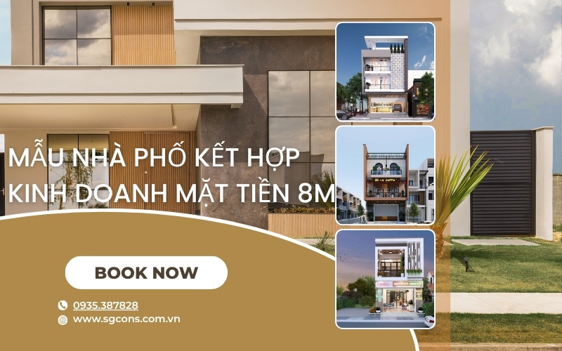 mẫu nhà phố kết hợp kinh doanh mặt tiền 8m
