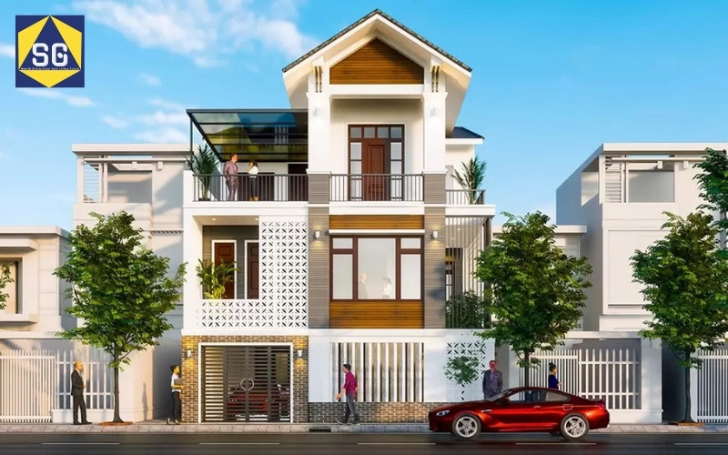 mẫu nhà phố kết hợp kinh doanh mặt tiền 8m