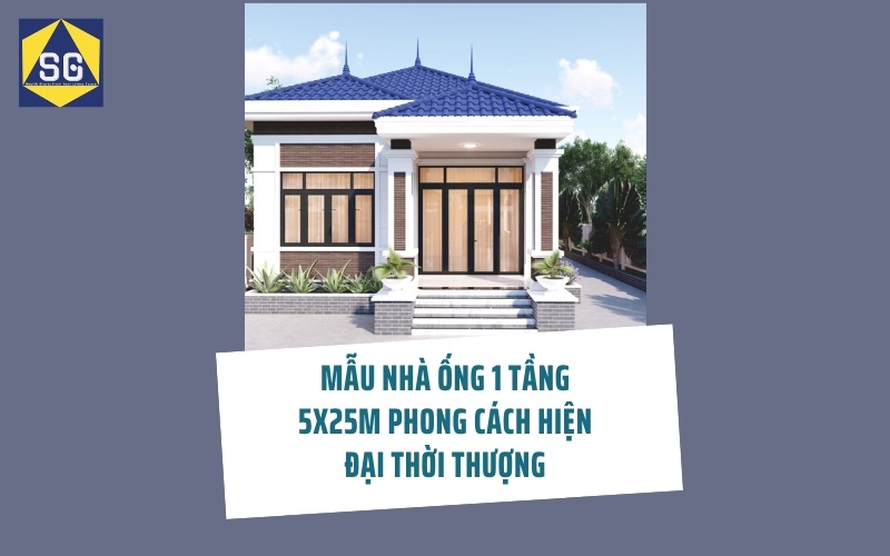 Thiết Kế Nhà Ống 1 Tầng 5x25m