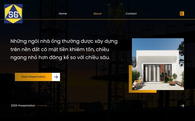 Thiết Kế Nhà Ống 1 Tầng 5x25m