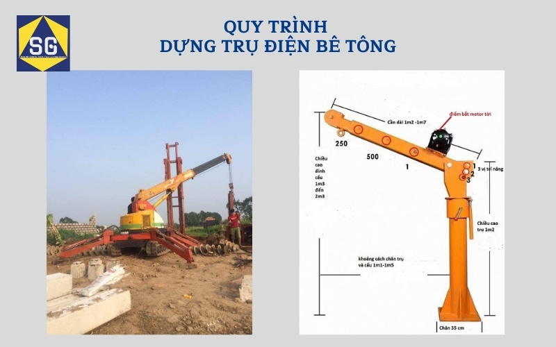 Biện pháp thi công lắp dựng cột điện bê tông