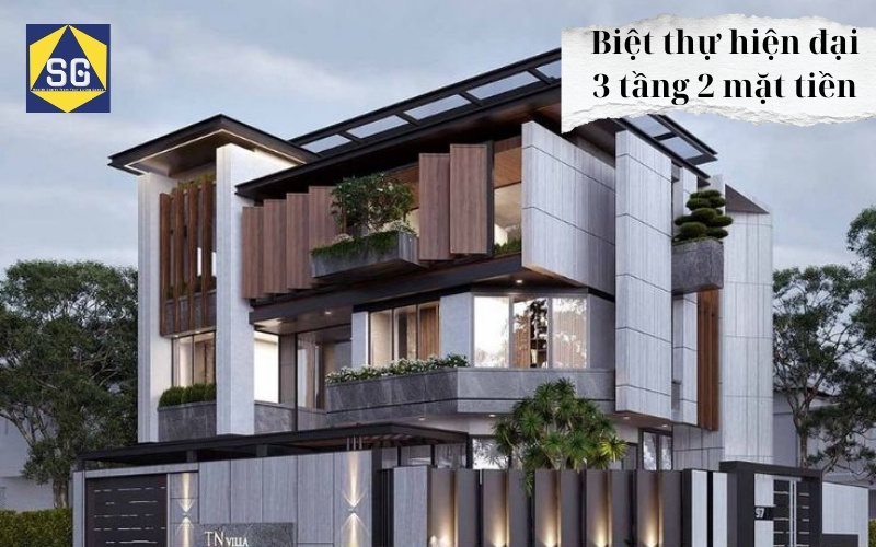 Biệt thự hiện đại 3 tầng 2 mặt tiền biệt thự hiện đại 3 tầng 2 mặt tiền