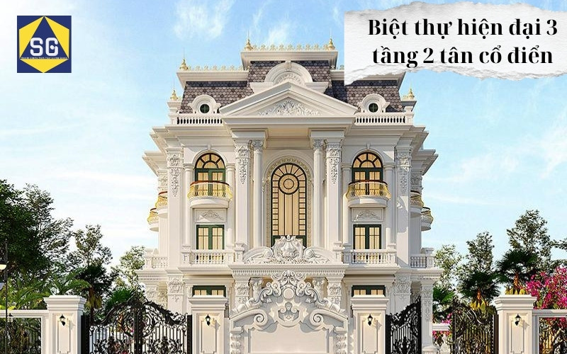 biệt thự hiện đại 3 tầng 2 mặt tiền biệt thự hiện đại 3 tầng 2 mặt tiền