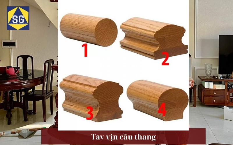 Cầu thang gỗ đẹp cho nhà ống