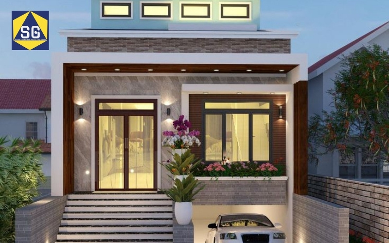 Mẫu nhà lệch tầng 7x7m Mẫu nhà lệch tầng 7x7m