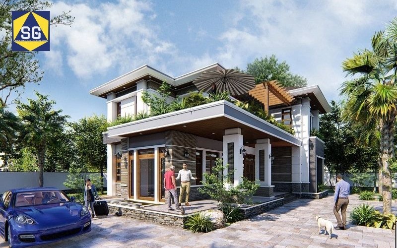 Mẫu nhà lệch tầng 7x7m Mẫu nhà lệch tầng 7x7m