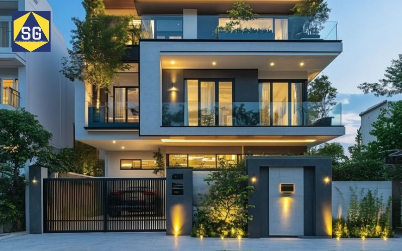 Mẫu nhà lệch tầng 7x7m Mẫu nhà lệch tầng 7x7m