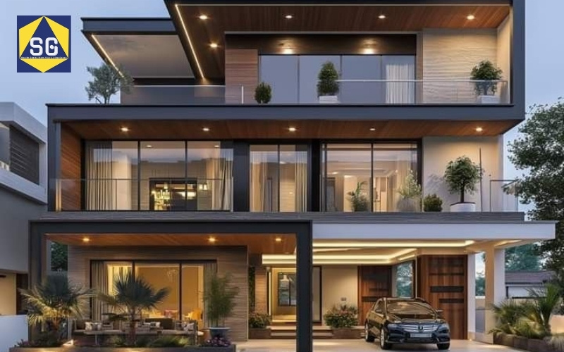 Mẫu nhà lệch tầng 7x7m Mẫu nhà lệch tầng 7x7m