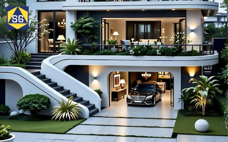 Mẫu nhà lệch tầng 7x7m Mẫu nhà lệch tầng 7x7m