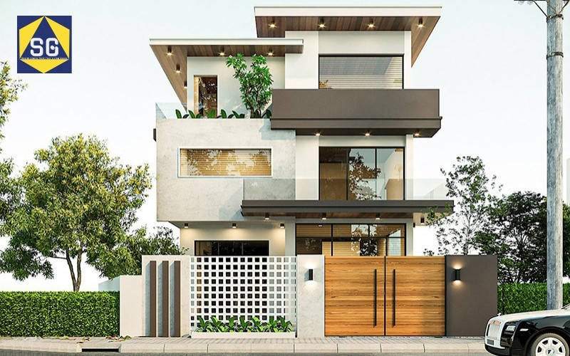 Mẫu nhà lệch tầng 7x7m Mẫu nhà lệch tầng 7x7m