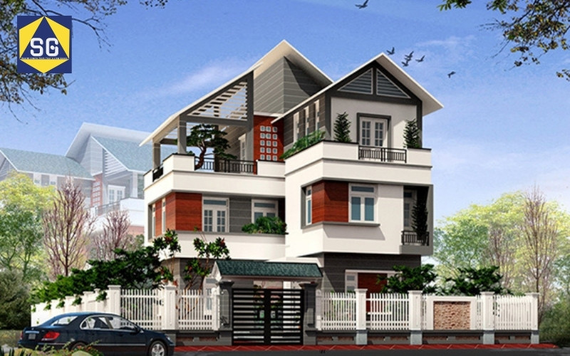 Mẫu nhà lệch tầng 7x7m Mẫu nhà lệch tầng 7x7m