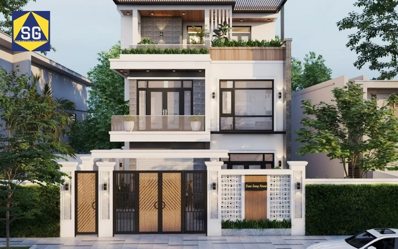 Mẫu nhà lệch tầng 7x7m Mẫu nhà lệch tầng 7x7m