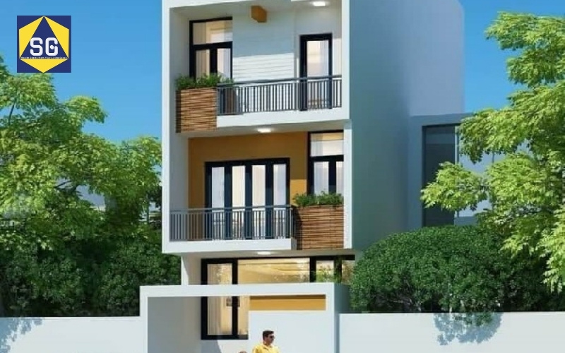 Mẫu nhà lệch tầng 7x7m Mẫu nhà lệch tầng 7x7m