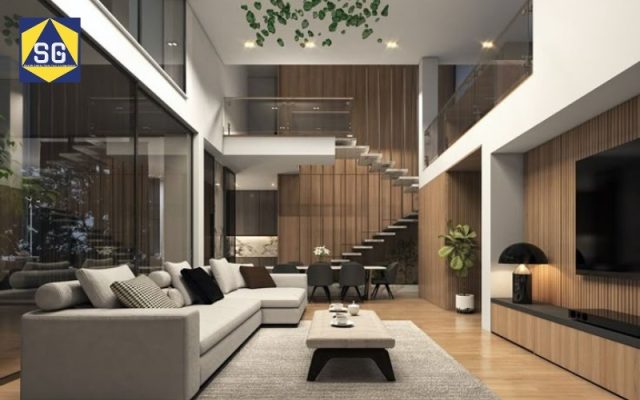 Phong cách thiết kế phòng khách rộng 16m2 tối ưu 2025