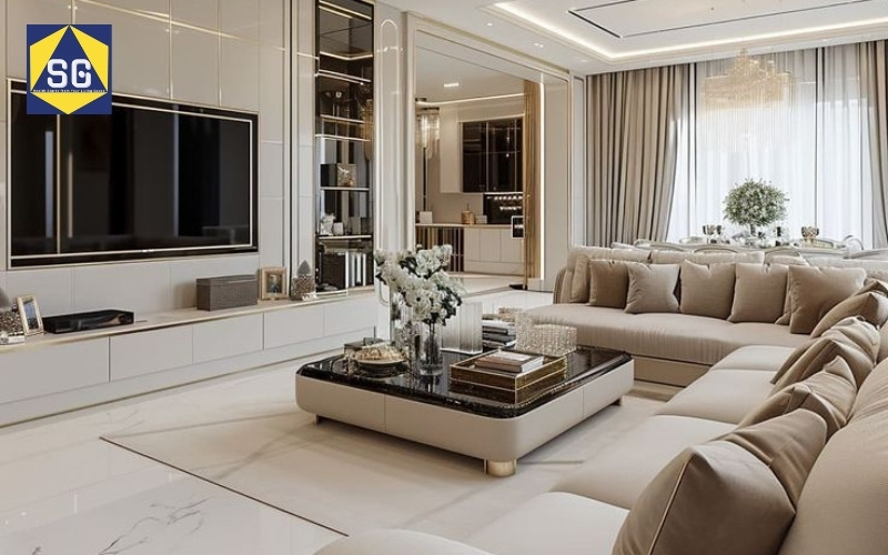 Phòng khách rộng 16m2