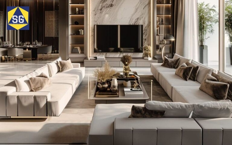 Phòng khách rộng 16m2