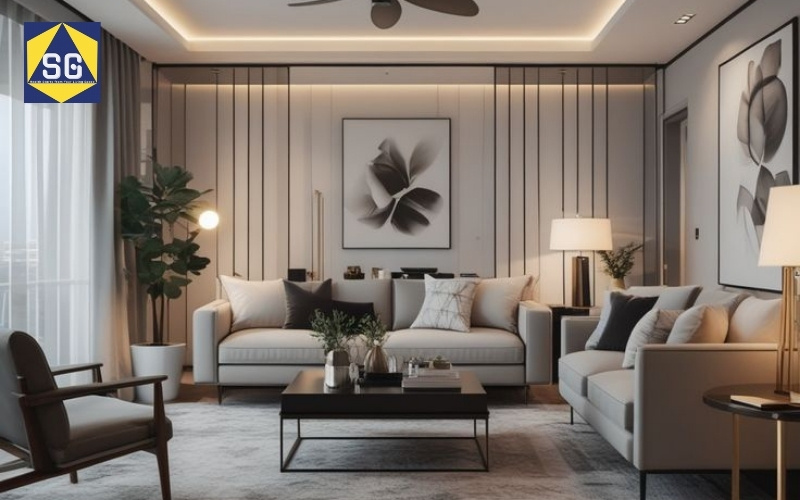 Phòng khách rộng 16m2