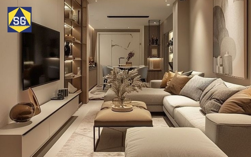 Phòng khách rộng 16m2