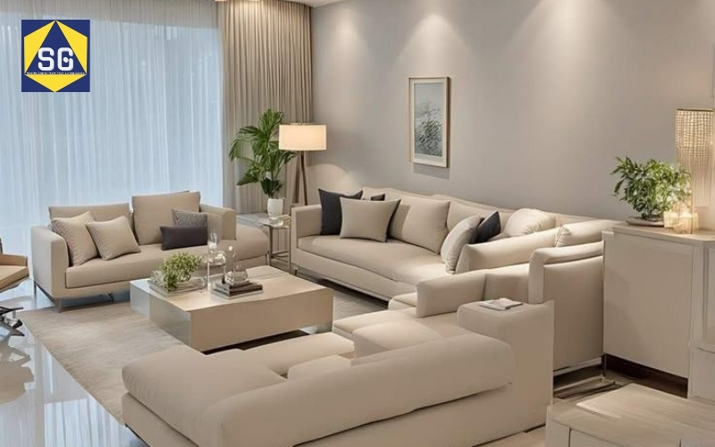 Phòng khách rộng 16m2