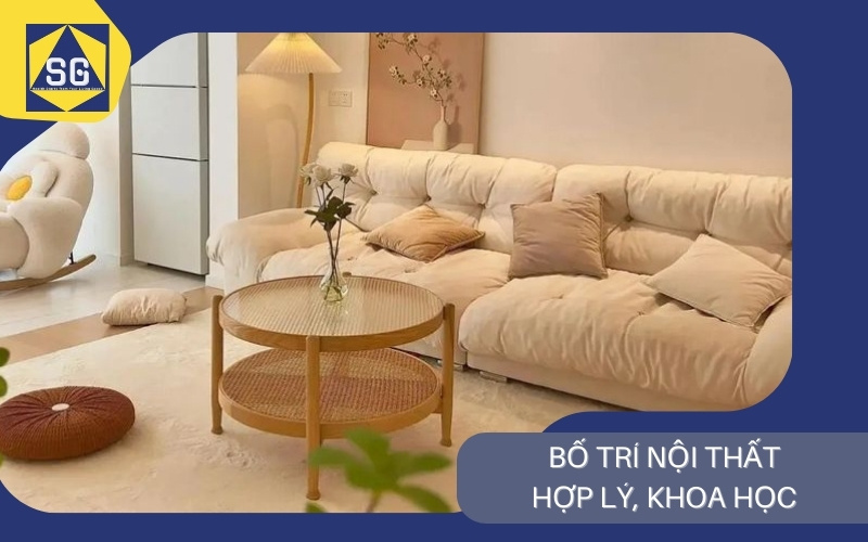 Phòng khách rộng 16m2